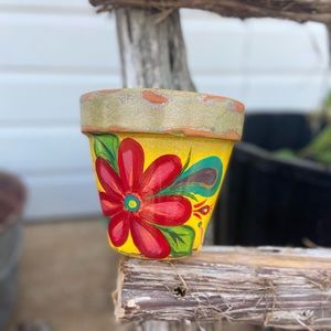 Hand painted talavera style pottery